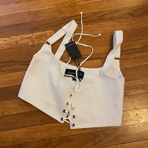 Vanessa Mooney White corset top